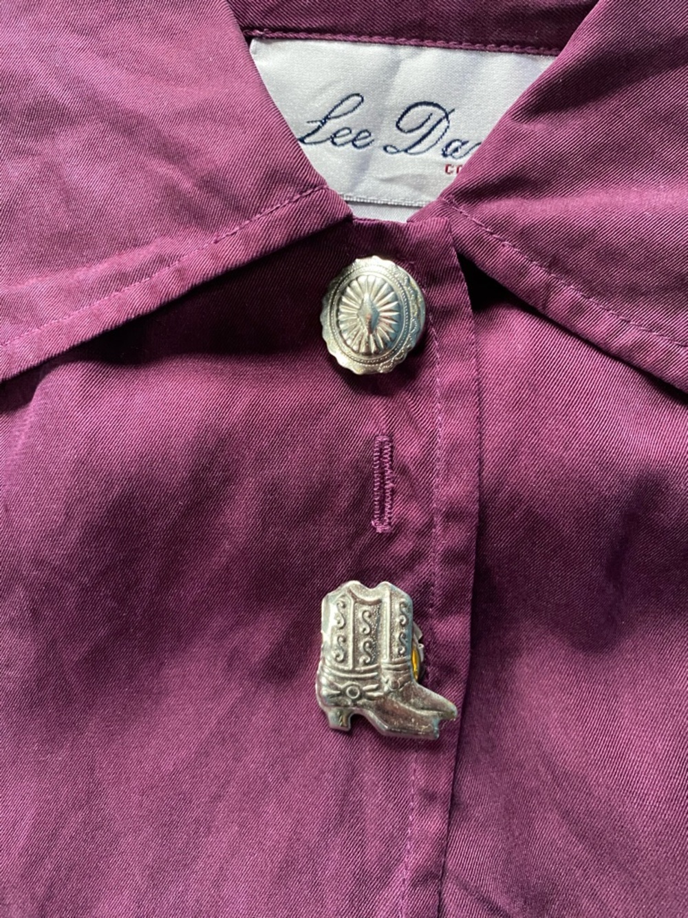 Silver Cowboy Boot and Concho Lapel Button Pins/Cover- Men Accessories - Picture 5 of 5